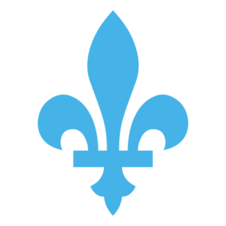 Québec Fleur De Lys Decal (Baby Blue)
